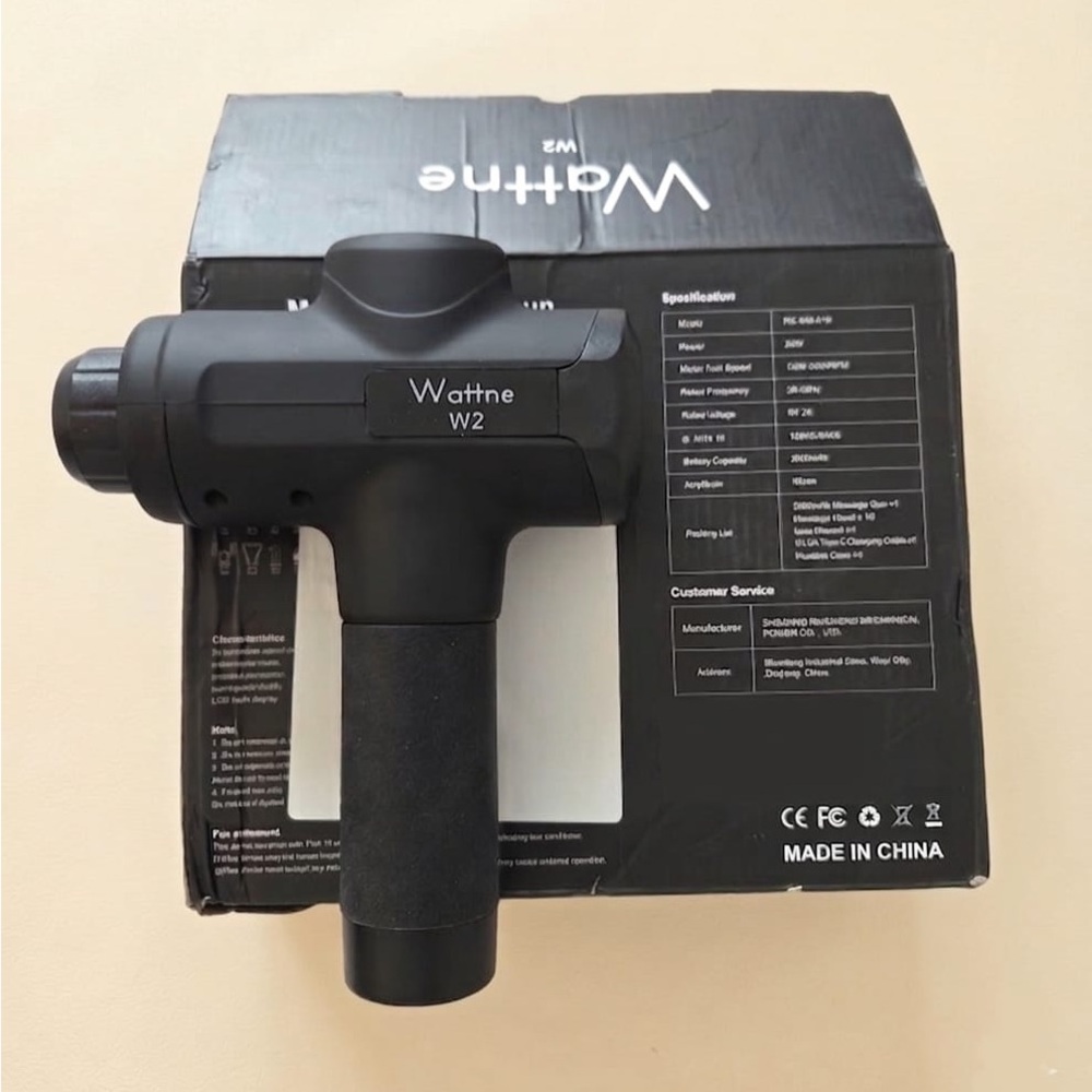 W2 Black Massage Gun - Powerful Percussion Therapy